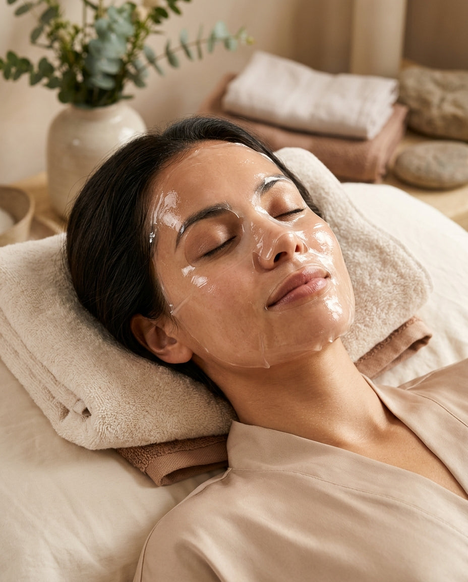 Relaxing with Cloudskin overnight collagen mask
